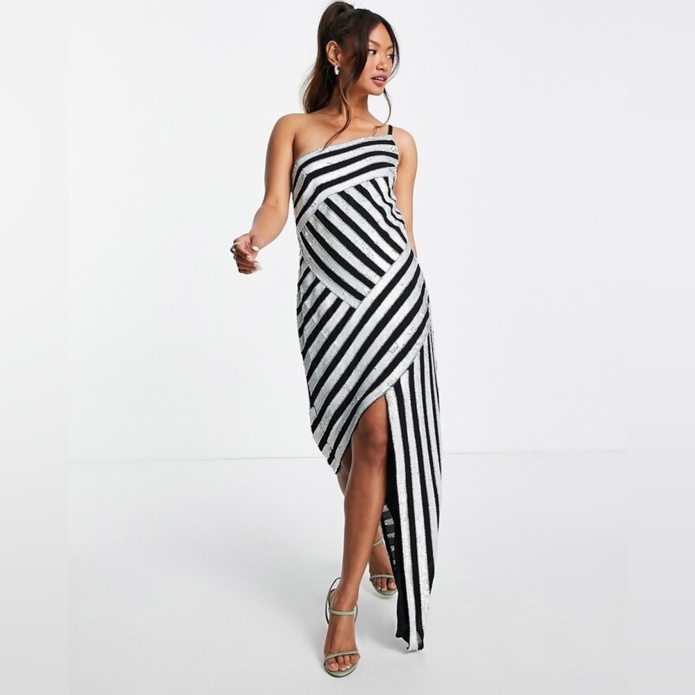 ASOS Design One Shoulder Sequin Dress